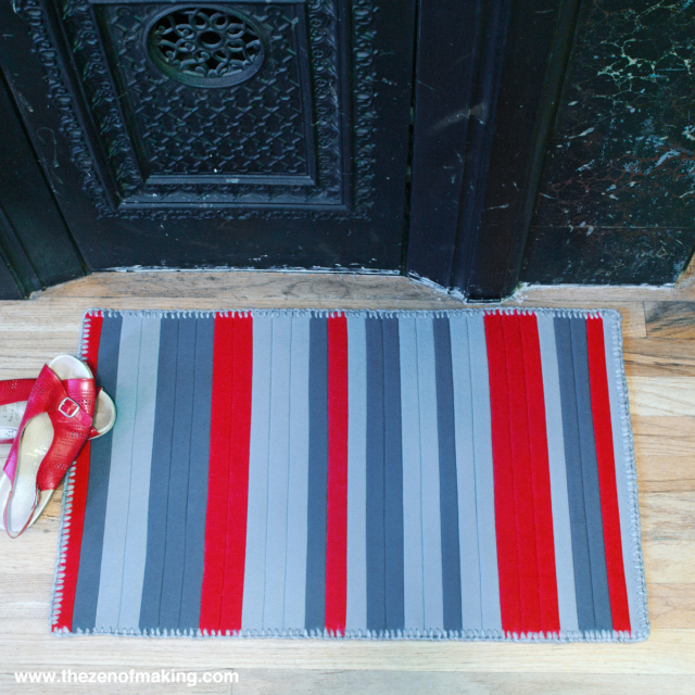 Book Project + Giveaway: Wool Binding Kitchen Rug for Hand-Stitched Home | Red-Handled Scissors