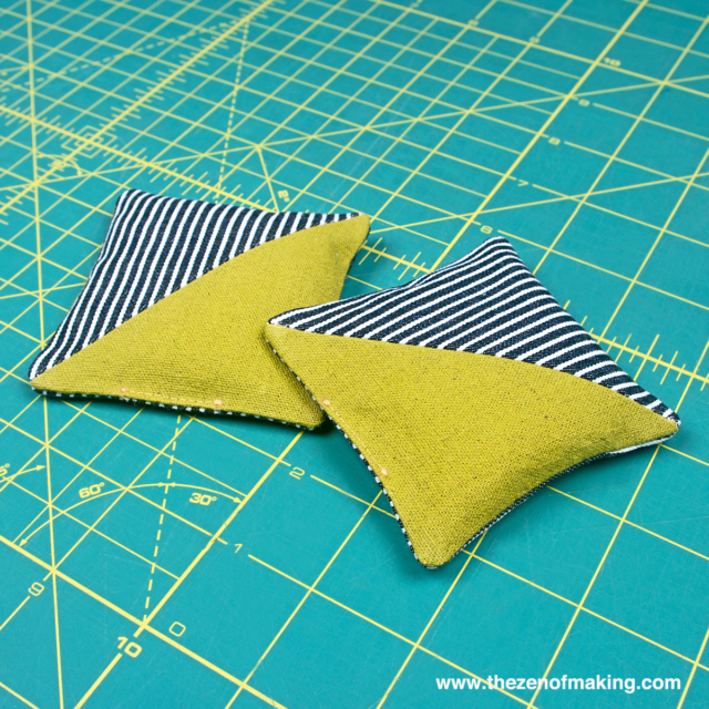 Last-Minute Gift Idea: Half Square Triangle Hand Warmers | Red-Handled Scissors