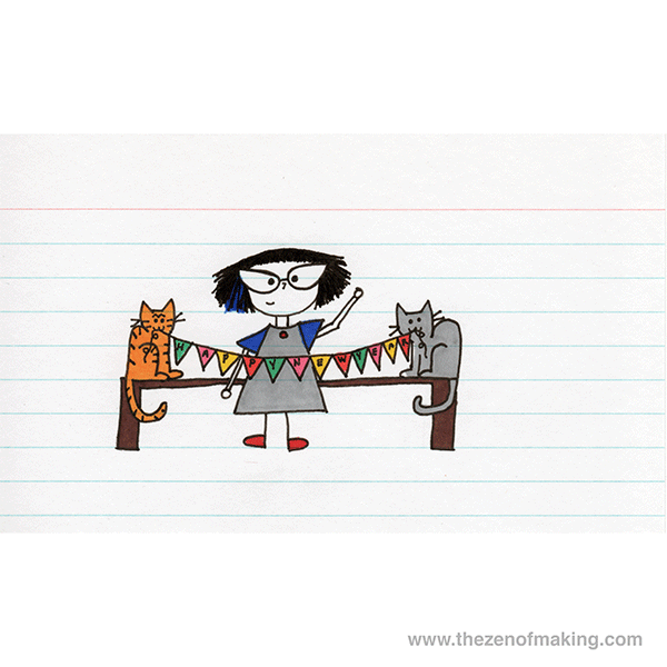 Happy New Year from Tiny Cranky Haley and the Cats! | Red-Handled Scissors