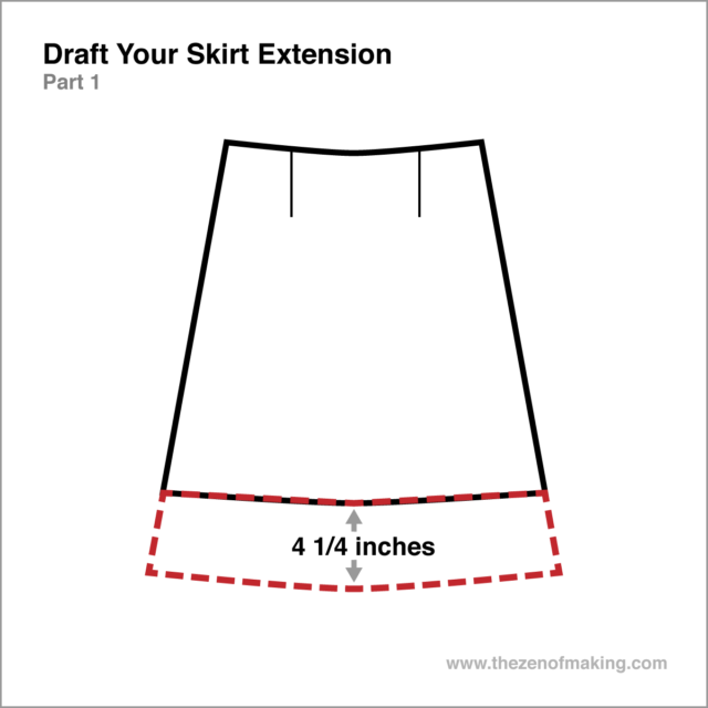 Tutorial: Lengthen a Too-Short Skirt with EPP