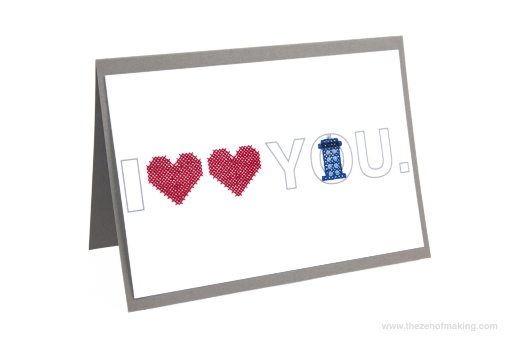 Pattern: Doctor Who-Inspired Time Lord Cross-Stitch Valentine | Red-Handled Scissors