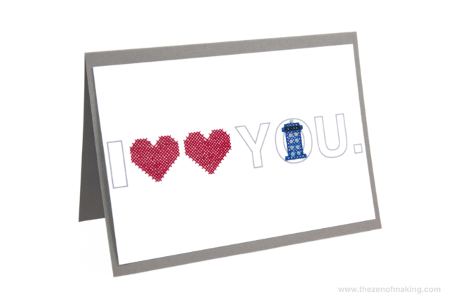 Pattern: Doctor Who-Inspired Time Lord Cross-Stitch Valentine