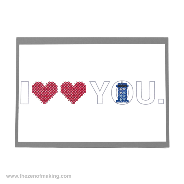 Pattern: Doctor Who-Inspired Time Lord Cross-Stitch Valentine