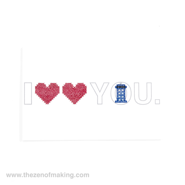 Pattern: Doctor Who-Inspired Time Lord Cross-Stitch Valentine