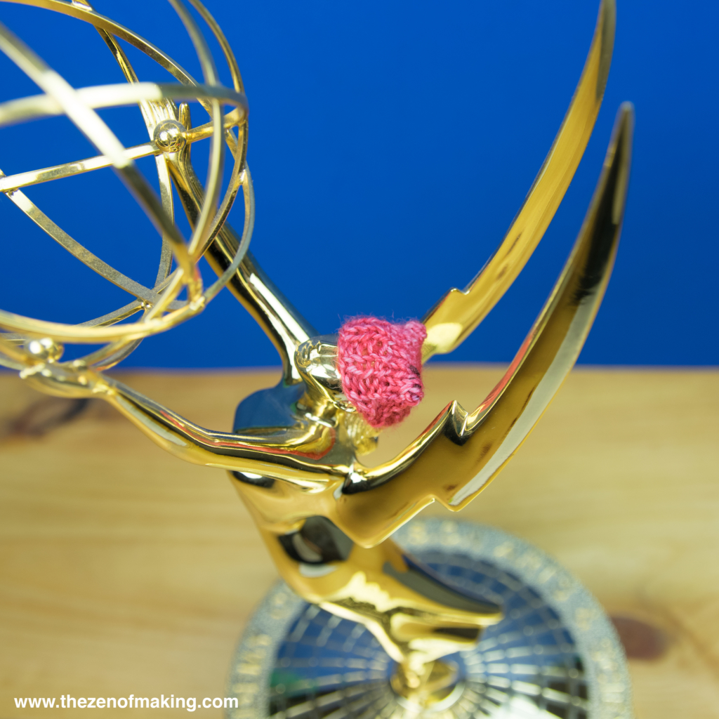Monday Snapshot: Yes, That's an Emmy Wearing a Pussyhat! | Red-Handled Scissors