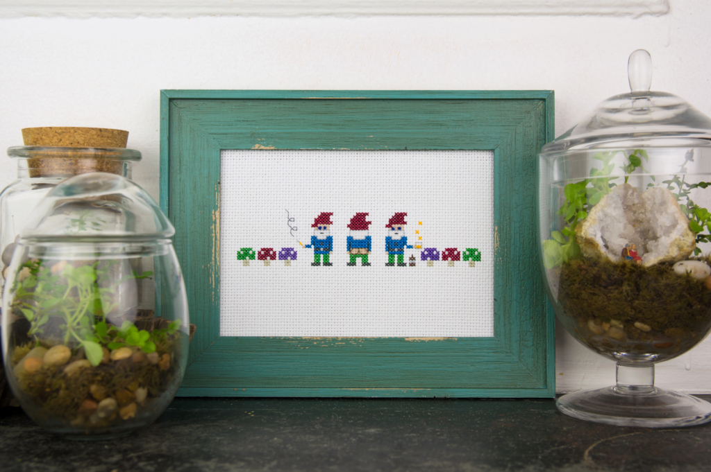 Badass Garden Gnomes - Improper Cross-Stitch, by Haley Pierson-Cox