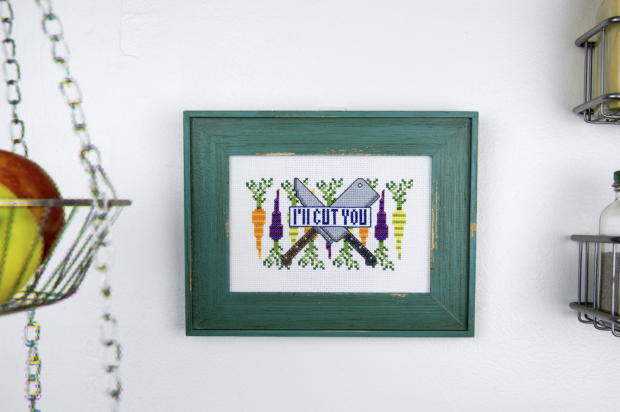 I'll Cut You - Improper Cross-Stitch, by Haley Pierson-Cox