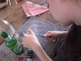 Recycled Beer Bottle Glasses | Red-Handled Scissors
