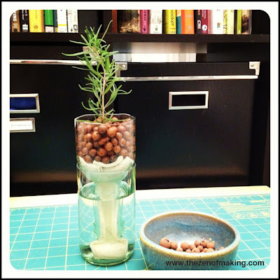 Tutorial: Recycled Wine Bottle Planter | Red-Handled Scissors