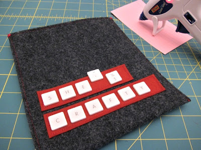 Tutorial: Upcycled Keyboard Embroidery Hoop Sleeve | Red-Handled Scissors